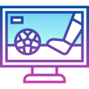 Internet television streaming service icon for Dream 4K IPTV device, app, sport or regional guidance